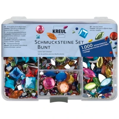 Image of KREUL Hobby Line Multicoloured Decorative Stones Set 1,000