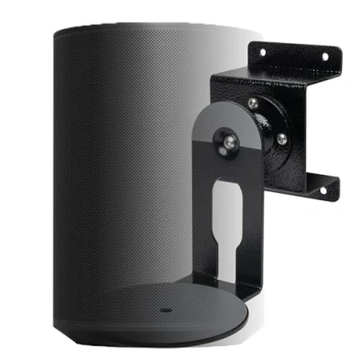 Image of shinar Metal Wall Mount Compatible with Sonos Era 100, Swivels up to 360, Tilts 70/+70 (Up and Down, Left Right) Rotation without Adjusting Screws Max. 12 kg (1 Pack, Black)