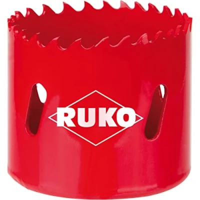Image of Ruko HSS Bi Metal Hole Saw with Varied Toothing, Red Finish, 89mm Diameter, R106089