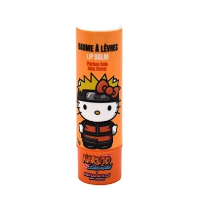 Image of Hello Kitty x Naruto Cola Flavour Kids Lip Balm with Moisturizing, Hydrating &amp; Nourishing Formula, Natural Vegan, Dermatologically Tested Balm, Perfect for Girls Boys, 5g