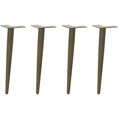 Image of vidaXL Coffee Table Legs Conical Shape 4 pcs Natural Steel 42 43 cm