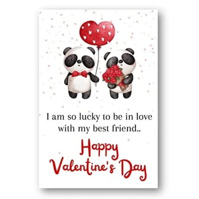Image of Second Ave Love Best Friend Valentine Card For Him/Her Cute Romantic Valentine&#039;s Day