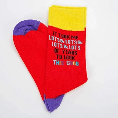 Image of Celebrations Men s Birthday Socks Lots of Years To Look This Good
