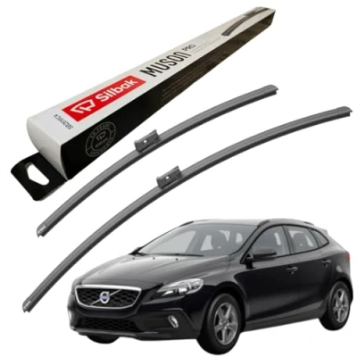 Image of Silbak Windscreen Wipers, fits for VOLVO V40 CROSS COUNTRY (2013 ONWARDS) Front Wiper Blades, 650mm/480mm