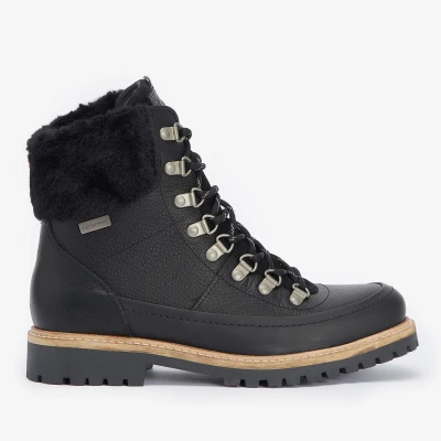 Image of Barbour Woodside Waterproof Leather Lace Up Boots UK 4