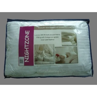 Image of NIGHTZONE White hungarian Goose Down And Feather Pillow Pair