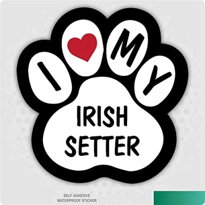 Image of I Love My Irish Setter Dog Vinyl Car Van Decal Sticker Pet Lover