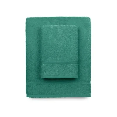 Image of zer0bed, Aqua Green Bath Towels, Set of 2 Face Towel, Bidet Plain Teal, 100% Cotton,