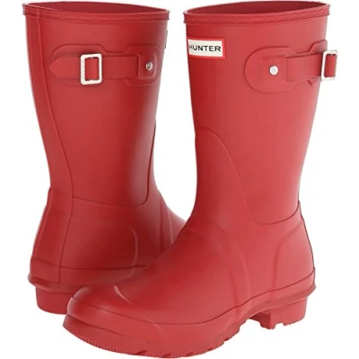 Image of Hunter Original Short, Women&#039;s Wellington Boots, Red (Military Red), 4 UK (37 EU)