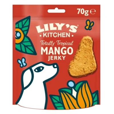 Image of Lily&#039;s Kitchen Dog Treats Totally Tropical Mango Jerky Natural (8 x 70 g)