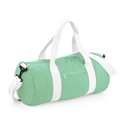 Image of BagBase BG140 Original Barrel Bag Mint Green / White