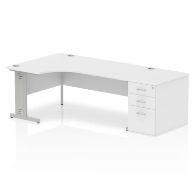 Image of Impulse 1800 Left Hand Wire Managed Workstation 800 Pedestal