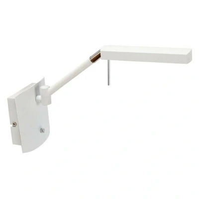 Image of Phuket Wall Lamp 1 Light 7W LED 3000K, 600lm, Matt White, Polished Chrome