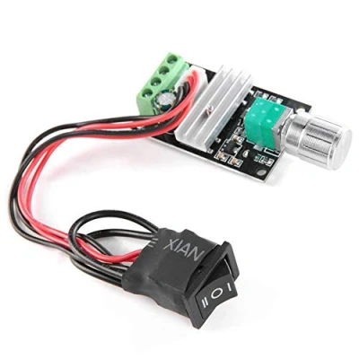 Image of Motor Speed Controller, PWM DC Regulator with Switch, 6 28V 3A Regulator, Adjustable Reversible Driver Switch