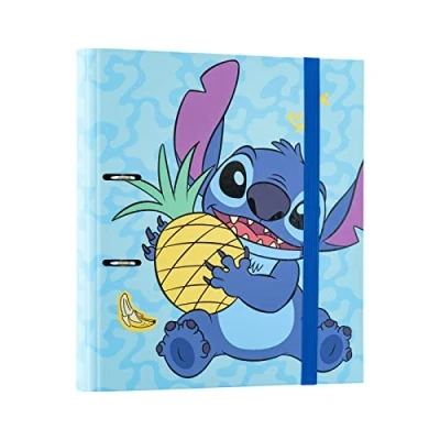 Image of Grupo Erik Disney Stitch Tropical 2 Ring Binder Premium A4 Folders 10.6 x 12.6 inches / 27 32 cm Ringbinder Files Gifts