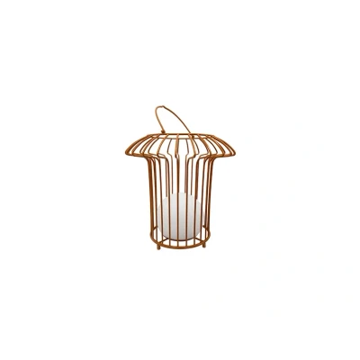 Image of Dyberg Larsen LED table lamp Basket, terracotta, metal