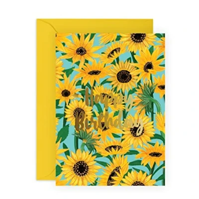 Image of Central 23 Birthday Cards For Women Sunflowers Mum Gifts Daughter Granddaughter Nan Her Comes With Fun Sticker