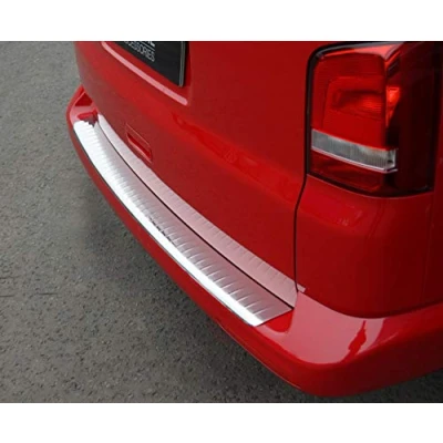Image of Chrome Bumper Protector Sill Trim Cover To Fit T5 Transporter (2003 2015)