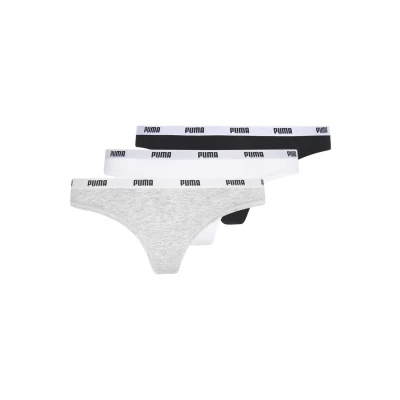 Image of Puma 3 PACK Thong, Women&#039;s, Size: Medium, Black/red