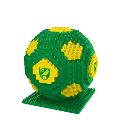 Image of FOCO Officially Licensed Norwich City FC BRXLZ Bricks 3D Football Toy Model