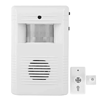 Image of Door Bell Alarm, Home Infrared Motion Detector Alert Entry Welcome Greeting Doorbell Alarm Sensor Human Body Induction Audio Sound Player Driveway Security Speaker Battery Replacement