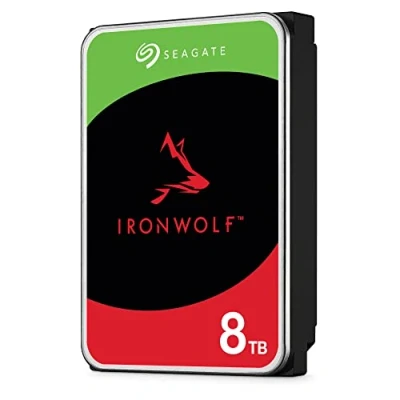 Image of Seagate IronWolf, 8 TB, NAS, Internal Hard Drive, CMR, 3.5 Inch, SATA, 6GB/s, 5,400 RPM, 256MB Cache, for RAID Network Attached Storage, 3 year Rescue Services (ST8000VN004)