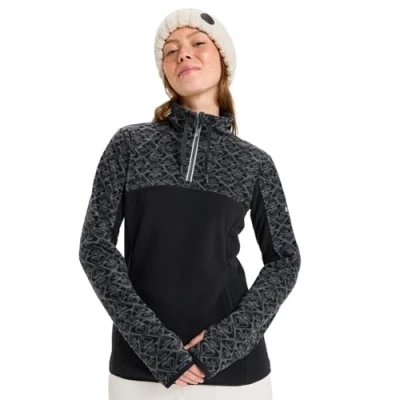 Image of Roxy Sayna HALF ZIP Fleece jumper, Women&#039;s, Size: XS, True black roxygram tonal