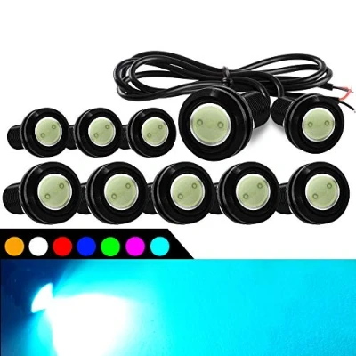 Image of 10pcs High Power 9W 18mm Eagle Eye LED Light DRL Fog Motorcycle Daytime Running Lights Tail Backup Car Motor Clearance Marker Lights(Ice blue)
