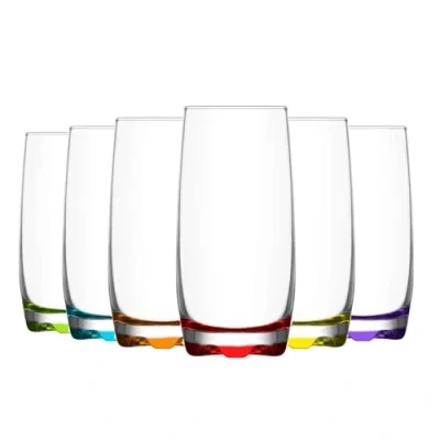 Image of LAV Adora Highball Glasses 390ml Multicolour Pack of 6