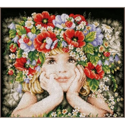 Image of Lanarte Cross Stitch Set, Multicoloured, 31x26cm
