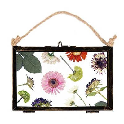 Image of 6&quot; x 4&quot; Black Hanging Metal Photo Frame By Nicola Spring