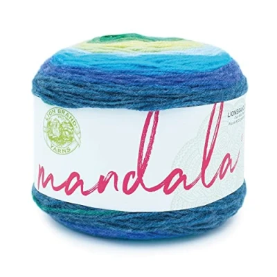 Image of Lion Brand Yarn Mandala Yarn, Multicolor for Crocheting and Knitting, Craft 1 Pack, Kraken