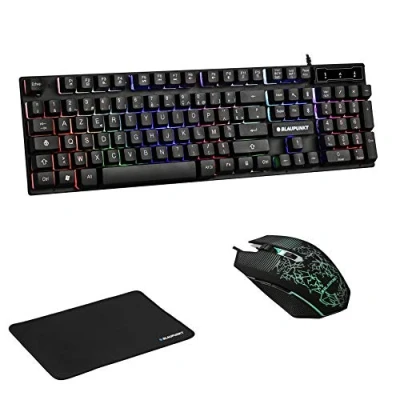 Image of Blaupunkt Gamer Keyboard &amp; Mouse Set: Mechanical Gaming + Optical Mat USB, Windows, macOS Compatible
