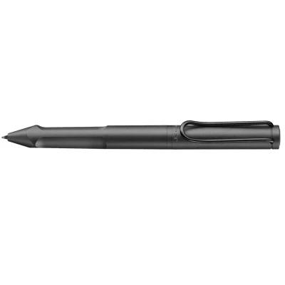 Image of LAMY safari twin pen all black EMR 2 in 1 touchscreen &amp; ballpoint one stylus with ergonomic grip timeless design writing drawing on digital and analog media
