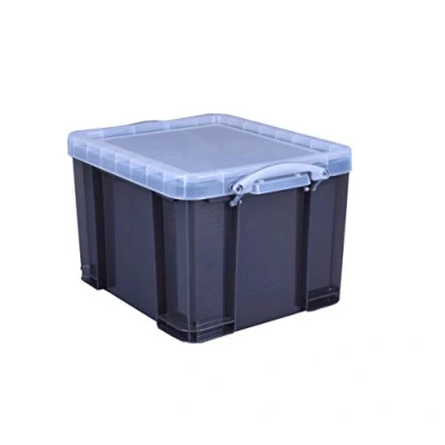 Image of Really Useful Plastic Storage Box 35 Litre Transparent Smoke