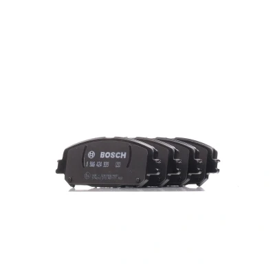 Image of 410606808R, 7711946208 Brake pad set BOSCH 0 986 424 939 Low Metallic with mounting manual, anti squeak plate RENAULT: Scénic IV, GRAND SCENIC 4