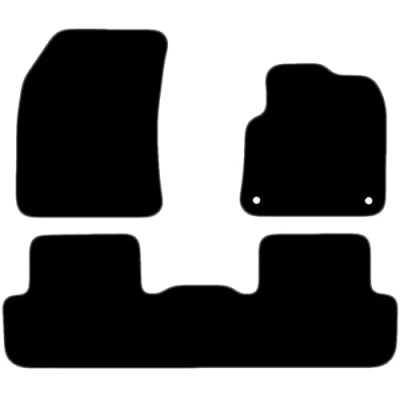 Image of Carsio Carpet Car Mats For Citroen DS DS7 Crossback 2017+ Onwards Tailored Fit Floor Mat Set Complete Accessory Black Custom Fitted All Weather, Anti Slip Backing &amp; Grey Trim