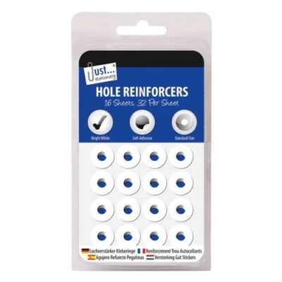 Image of Celino® White Hole Page Filing Reinforcers Self Adhesive Stickers Home Office 500+