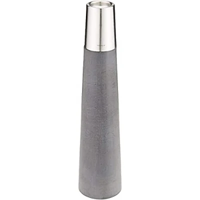 Image of Blomus Candlestick w/Candle, 30,5 cm, Stainless Steel, Grey, H 30, 5 Ø 7 cm