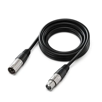 Image of FIFINE XLR Cable, 10ft Cable with Balanced 3 PIN, Male to Female Mic Audio Cord, Speaker Wire, Compatible Microphone for Recording Podcast Streaming, Black L9