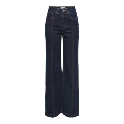 Image of ONLY Wide Leg, Women&#039;s, Size: 31x34, Dark blue denim
