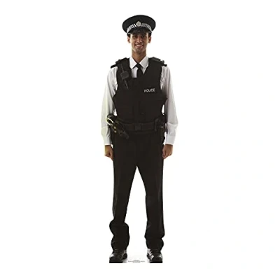 Image of STAR CUTOUTS SC76 Cut Out of Policeman, Solid, Black, Regular