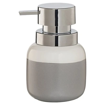 Image of Sealskin Sphere Soap Dispenser, Porcelain, Light Grey, 10 x 14.3 cm