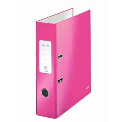 Image of Leitz Lever Arch File, Metallic pink, A4, 80 mm spine width, WOW Range, 10050023, Design may vary