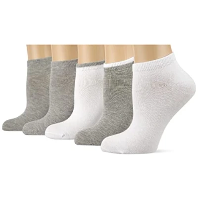 Image of Nur Die Women&#039;s Damen Sneaker Socken Classic 5er Socks, opaque, Multicoloured (Grey/White 040), 6/8 (Pack of 5)