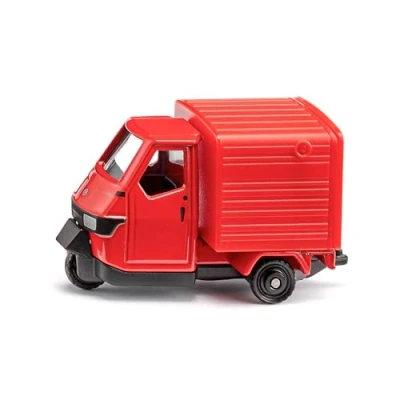 Image of siku 1583, Piaggio Ape 50, Vehicle to play with, Metal/Plastic, Red, Tow Hitch, Opening Tailgate