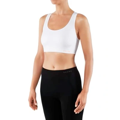 Image of FALKE Women&#039;s Madison Low Support W SB Functional Yarn For Impact Activities 1 Piece Sports Bra, White (White 2860), L