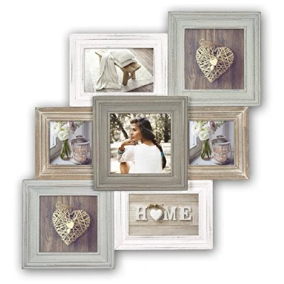 Image of Zep Airolo Wood Aperture Photo Frame Overall Size 19.75x 20.75 Inches, Multi Colour, 38 x 55 cm