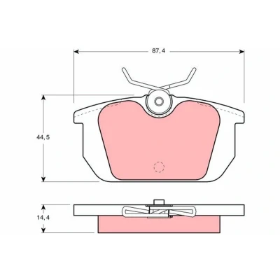 Image of 0000060765010, 0009950713, 0009950714, 0060765020, 0060777601 Brake pad set TRW GDB466 FIAT: Coupe, Punto I Hatchback, Barchetta, ALFA ROMEO: GTV