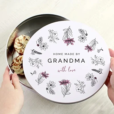 Image of Custom Personalised Pink Floral Cake Tin Great for Baking, Cupcakes, Celebration Cakes